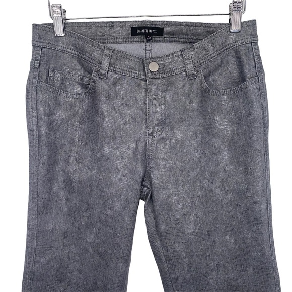 Lafayette 148 New York Metallic Skinny Jean, Size 4 - Picture 3 of 7